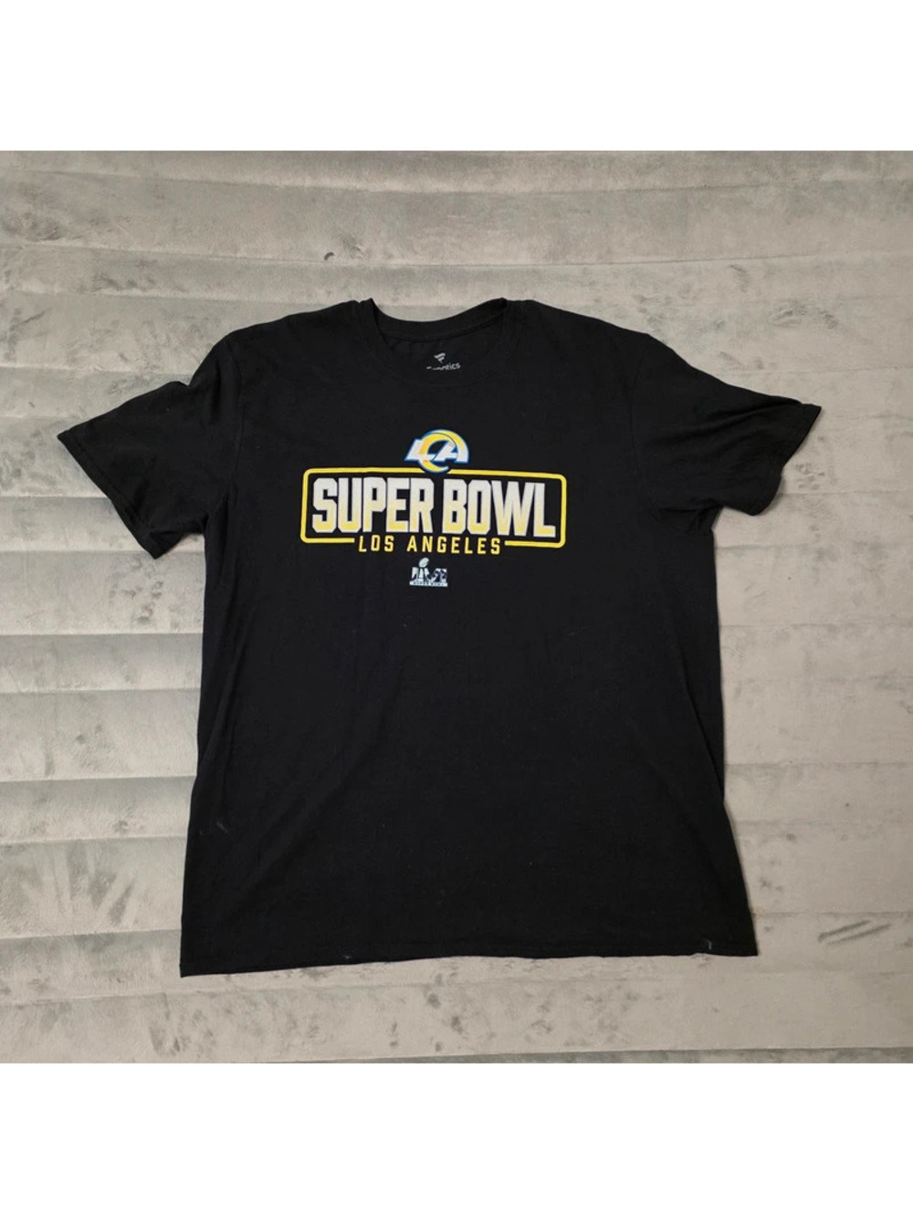 Fanatics Los Angeles Rams Black Super Bowl LVI t-shirt sz XL